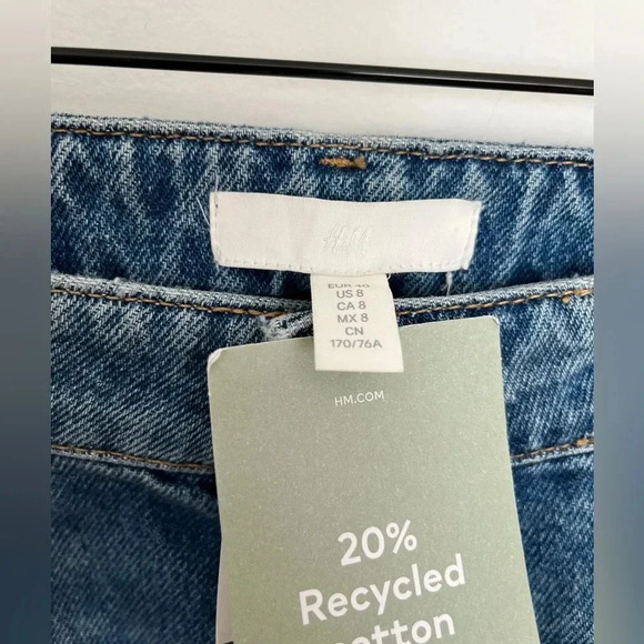 NWT H&M high rise denim blue jeans size 8 - Picture 3 of 7